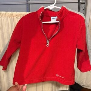 Old Navy Red and Gray Kids' Half-Zip ❤️Sweater NWOT
